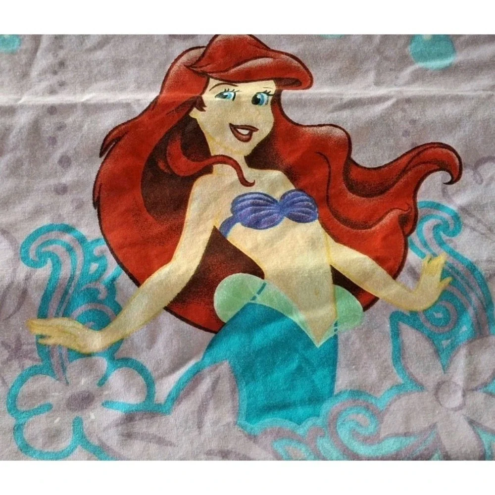 Vintage Disney Little Mermaid SPECIAL EDITION Twin Flat/fitted Sheets Great Cond